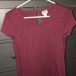 Maroon Short Skater Dress